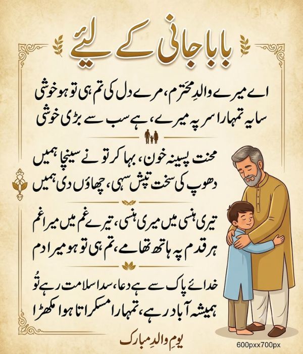 Baap Shayari in Urdu