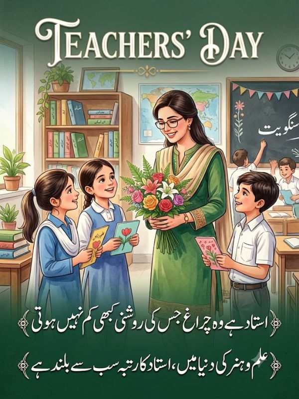Teachers’ Day Poetry in Urdu Text