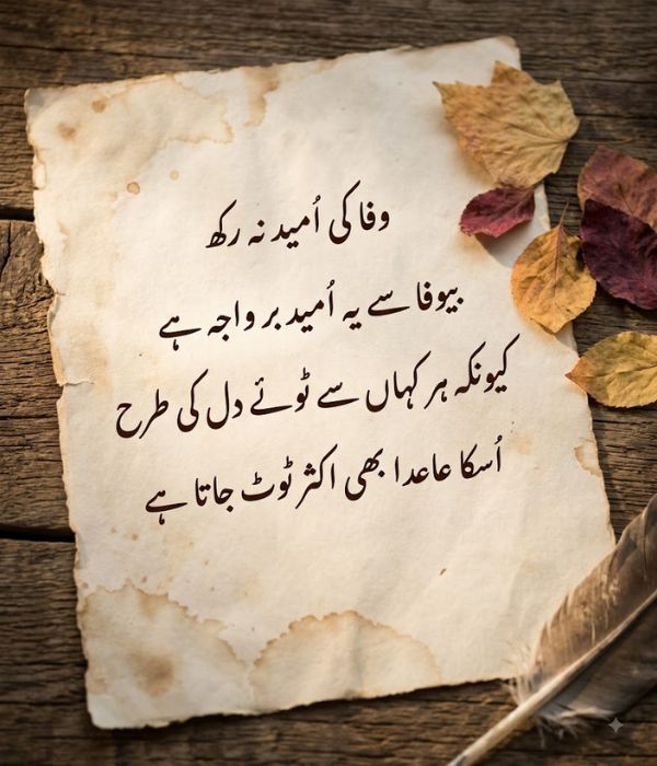 Bewafa Urdu Poetry