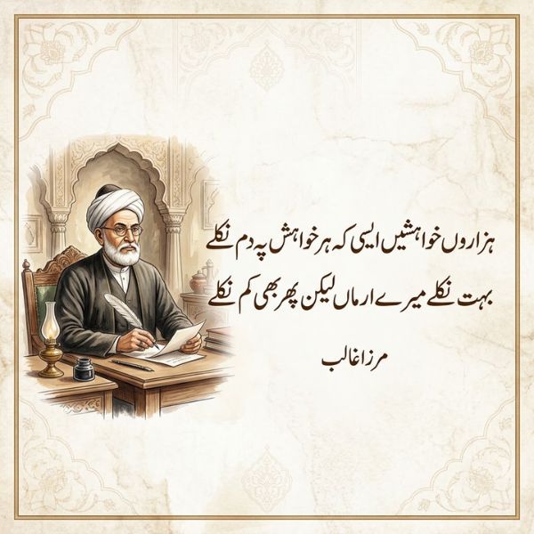 Ghalib Poetry in Urdu