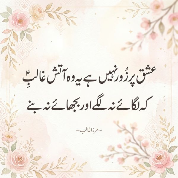 Ghalib Poetry in Urdu