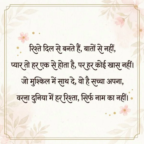 Rishte Shayari in Hindi